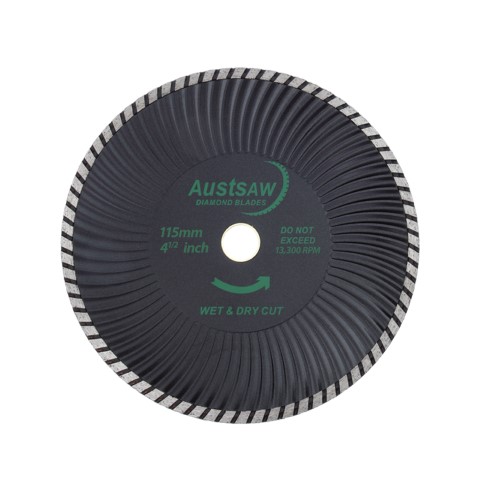 AUSTSAW 115MM( 4.5IN) DIAMOND BLADE 22.2MM BORE SUPER TURBO WAVE